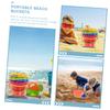 BESPORTBLE 6Pcs Portable Beach Buckets Sand Pails for Multi Functional Garden and Water for Summer Beach Games and Family Fun view 3