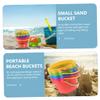 BESPORTBLE 6Pcs Portable Beach Buckets Sand Pails for Multi Functional Garden and Water for Summer Beach Games and Family Fun view 4