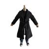 1/12 Action Figure Clothes,Long Trench Coat for 6" Action Figures,1:12 Scale Miniature Coat-only Clothing (Black) view 2
