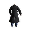 1/12 Action Figure Clothes,Long Trench Coat for 6" Action Figures,1:12 Scale Miniature Coat-only Clothing (Black) view 3
