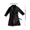 1/12 Action Figure Clothes,Long Trench Coat for 6" Action Figures,1:12 Scale Miniature Coat-only Clothing (Black) view 4