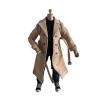1/12 Action Figure Clothes,Long Trench Coat for 6" Action Figures,1:12 Scale Miniature Coat-only Clothing (Khaki) view 1
