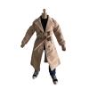 1/12 Action Figure Clothes,Long Trench Coat for 6" Action Figures,1:12 Scale Miniature Coat-only Clothing (Khaki) view 3