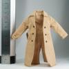1/12 Action Figure Clothes,Long Trench Coat for 6" Action Figures,1:12 Scale Miniature Coat-only Clothing (Khaki) view 4