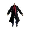 1/12 Action Figure Clothes,Long Trench Coat for 6" Action Figures,1:12 Scale Miniature Coat-only Clothing (Style 1-Black Coat with 1 scarve) view 2