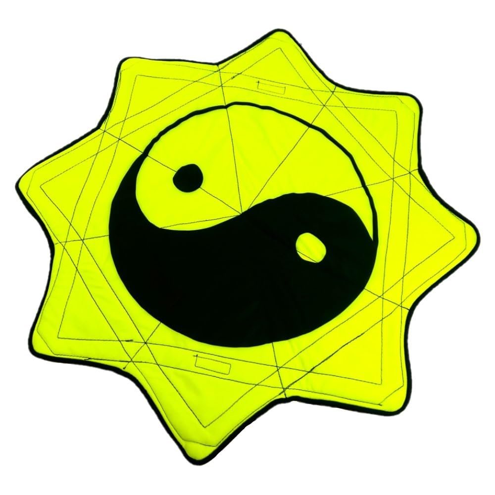 Mougee Mini Star Flow Star - 20" Diameter - Smaller Size for Smaller Hands and Easier Spinning (Neon Yin Yang)