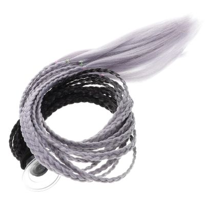 Toyvian Colorful Pigtail Ornament with Suction Cup Durable Hair Strings Braid Decorative Accessory for and Bicycle Helmets Easy Installation and Fade Resistant Design