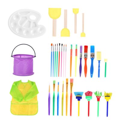AKOOSY 1Set Sponge Painting Brush DIY Art Crafts for Lightweight and Durable for Home Amusement Parks and Kindergartens Easy to Clean and Reusable