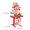 Abaodam 1Set Kitchen Playset Kitchen Safe Sturdy Fun Pretend Play Kitchen with Sound Effects Mini Utensils Realistic Food for Boys Years Old view 2