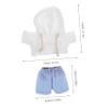 Abaodam 1Set Plush Bear Clothes Stylish Hoodie Jeans Outfit for Mini Stuffed Animals Reusable Doll Accessories for Plush Easy Care Interchangeable Fun view 2