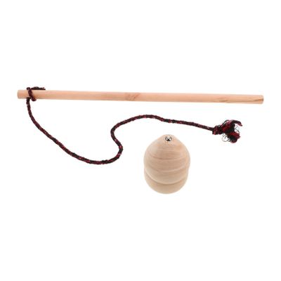 Abaodam 1Set Handmade Wooden Spinning Top with Whipstring Traditional Gyroscope for Outdoor Fitness and Fun Precision Spinning Top for Adults Wood Craftsmanship