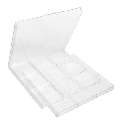 KAILIKETIY 2pcs Acrylic Coin Storage Box Clear Display Organizer for Coins and Medals Compact Design for Home Store Easy Maintenance and Protection