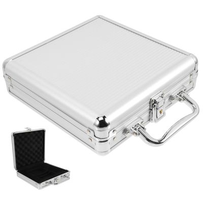 ERINGOGO Large Capacity Poker Chip Carrier Case with Handle Alloy Storage Box for Poker Chips and Cards Easy to Carry Scratch Resistant Design for Game