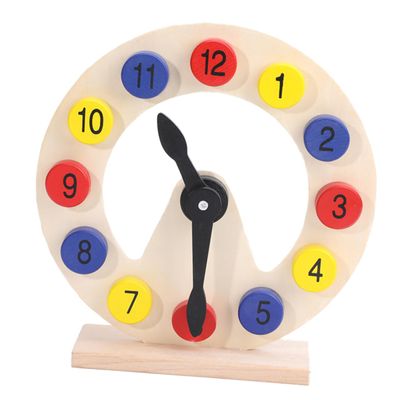 DECHOUS 1 Set Wooden Clock Sorting Educational Numbers Clock for Interactive Learning Plaything for Boys Safe Design for Cognitive Development