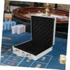 Hohopeti Large Capacity Poker Chip Case with Handle Alloy Storage Box for Poker Chips Cards Dice Secure Buckle Lock Design Organized Compartment Structure view 3