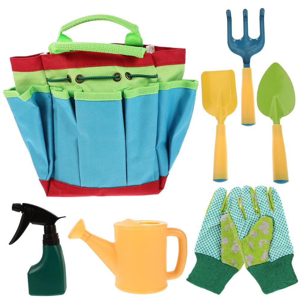 BESPORTBLE 1Set Gardening Tool Shovels Rake and Watering Pot for Outdoor Fun for Boys Age Encourages Practical Skills and Nature Exploration