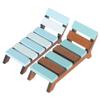 SUPVOX 2Pcs Miniature Dollhouse Beach Chair Lounge Chair Model Fine Workmanship Realistic Design for Mini House Decoration Desktop Ornaments view 1