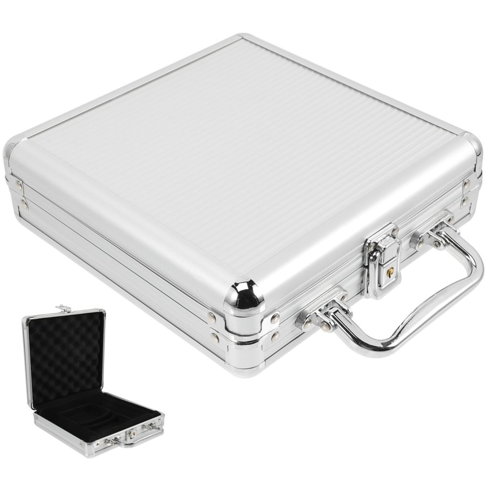Abaodam Alloy Poker Chip Case with Handle Large Capacity Poker Chips Holder and Portable for Easy Carrying and Protection