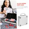 Abaodam Alloy Poker Chip Case with Handle Large Capacity Poker Chips Holder and Portable for Easy Carrying and Protection view 3