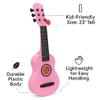 23" Acoustic Guitar, Kids 6 String Toy Guitar - Realistic Steel Strings - Beginner Practice First Musical Instrument for Children, Toddlers (Pink) view 4