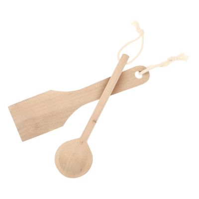 BCOATH 2Pcs Wooden Kitchen for Simulated Spoon Shovel Plaything Lightweight Safe Edges for Grocery Store Pretend Play Enhances Parent Interaction