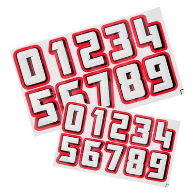 Abaodam 2Sets Reflective Number Stickers for Durable Cycling Decals Small Easy Peel Stick Decors for Versatile Use