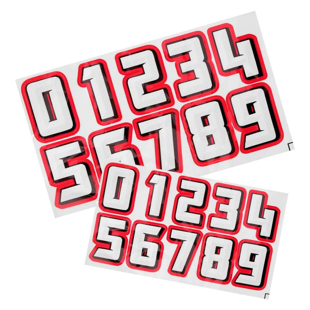 Abaodam 2Sets Reflective Number Stickers for Durable Cycling Decals Small Easy Peel Stick Decors for Versatile Use