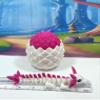 3D Printed Axolotl Dragon and Egg, 6 inches Articulated Magenta Baby Axolotl Dragon, Tiny Animal Gift Idea, Birthday Party Decorations, BD008-MAG -WME view 2