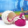 3D Printed Axolotl Dragon and Egg, 6 inches Articulated Magenta Baby Axolotl Dragon, Tiny Animal Gift Idea, Birthday Party Decorations, BD008-MAG -WME view 4