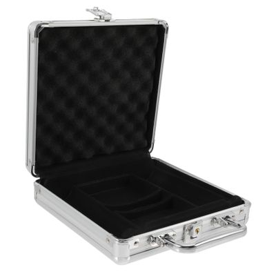FRCOLOR Large Capacity Aluminum Poker Chip Case Handle Poker Chip Holder Blackjack and Card Games for Home Travel and Casual Gatherings