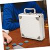 FRCOLOR Large Capacity Aluminum Poker Chip Case Handle Poker Chip Holder Blackjack and Card Games for Home Travel and Casual Gatherings view 3