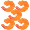 Abaodam 5Pcs Lifelike Simulation Shrimp Model for Educational Play Food Prop for Storytelling Role Playing and Pranks for Daycare and Preschool Activities view 1