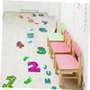 GALPADA 1Set Cartoon Number Game Lattice Floor Decals Removable Decorative Stickers for Nursery Rooms and Game Rooms Material Easy to Clean Fun Patterns view 3