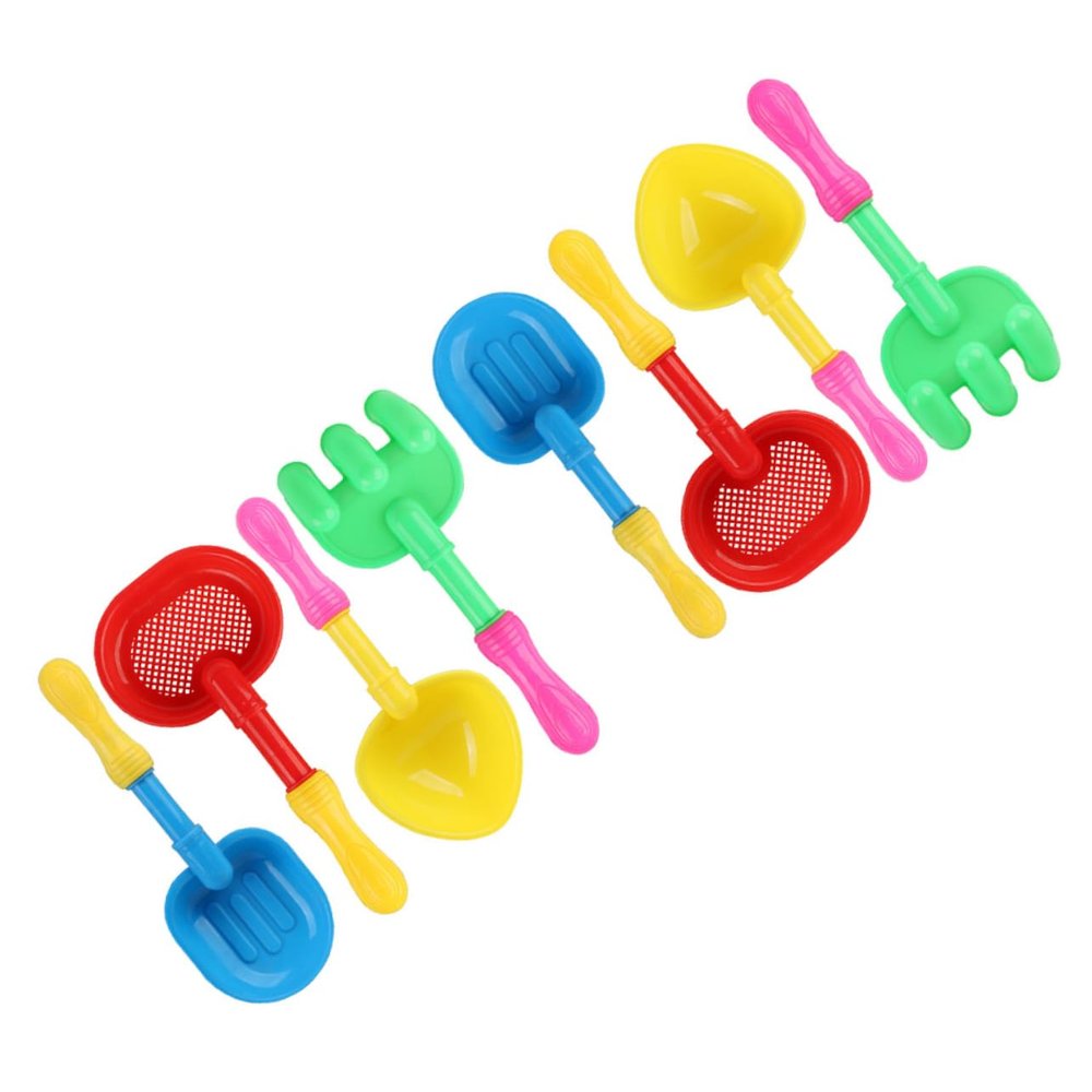 CORHAD 8Pcs Portable Beach Shovels Multi Use Sand Digging for Boys for Summer Fun for Young Builders