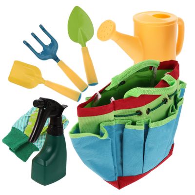 LIOOBO 1Set Gardening Tools for Outdoor Planting Kit with Shovels Rakes and Watering Pot for Boys and Gardening Fun