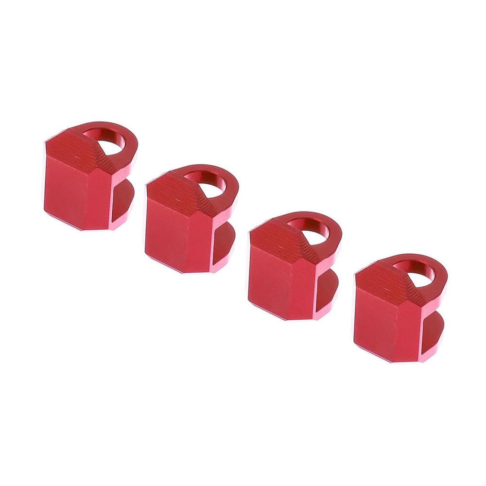 kowaku 4Pcs Shock Cap Protector Accessories Upgrade Pre Assembled Shock Absorber Protection Cover for 1/18 4WD Granite 380, Red