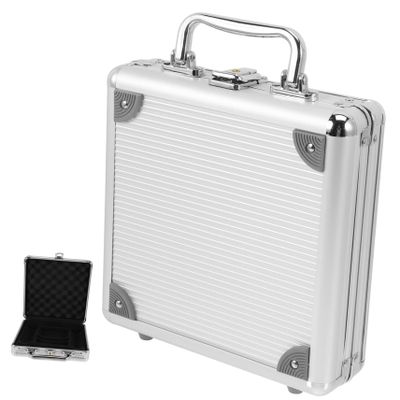 Beaupretty Alloy Poker Chip Case for Adults Large Capacity Portable Storage Box Handle for Poker Blackjack and Card Games
