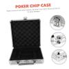 Beaupretty Alloy Poker Chip Case for Adults Large Capacity Portable Storage Box Handle for Poker Blackjack and Card Games view 3
