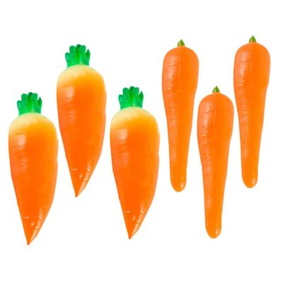 BESPORTBLE 6Pcs Artificial Carrots Miniature Vegetable Models Realistic Faux Carrots for Home Decor Easter Decoration and Farmhouse Display