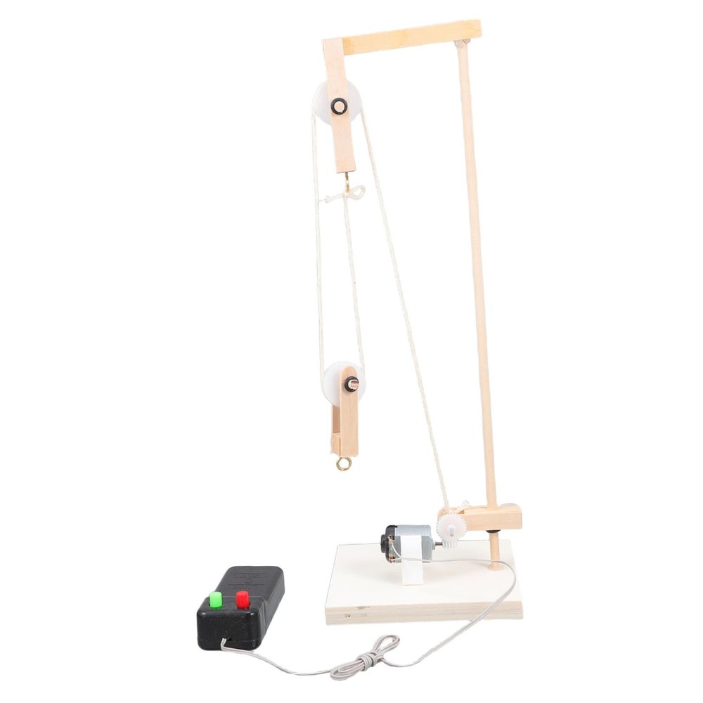 Abaodam 1 Set DIY Pulley Crane Model Kit for Hands Science Learning Safe Construction Enhances Creativity Physics Skills for Classroom Home Projects