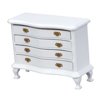 Abaodam 1Pc Scale White Dollhouse Chest with Multi Drawer Design for Home Decoration and Mini House Display