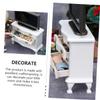 Abaodam 1Pc Scale White Dollhouse Chest with Multi Drawer Design for Home Decoration and Mini House Display view 2