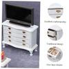 Abaodam 1Pc Scale White Dollhouse Chest with Multi Drawer Design for Home Decoration and Mini House Display view 3