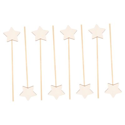 Yardwe 8Pcs Unfinished Wooden Fairy Wands for DIY Art Crafts for Boys and Girls Parties Hand Painting Creative Projects