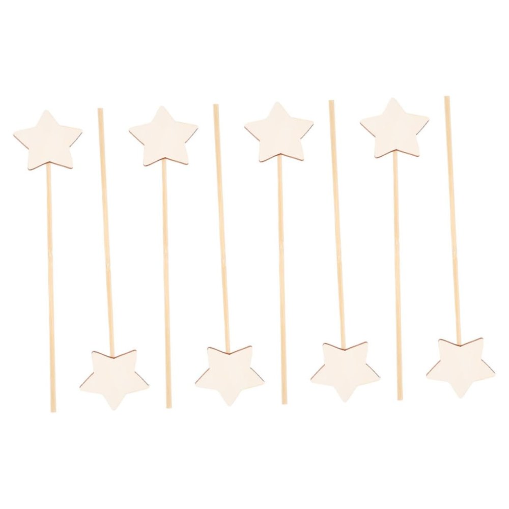 Yardwe 8Pcs Unfinished Wooden Fairy Wands for DIY Art Crafts for Boys and Girls Parties Hand Painting Creative Projects