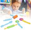 6PCS Clay Dough Tool Kit, Plastic Bright Color Playdoh Tools Preschool Toys for Family Parent Child Manual and Interaction Clay Classes view 2