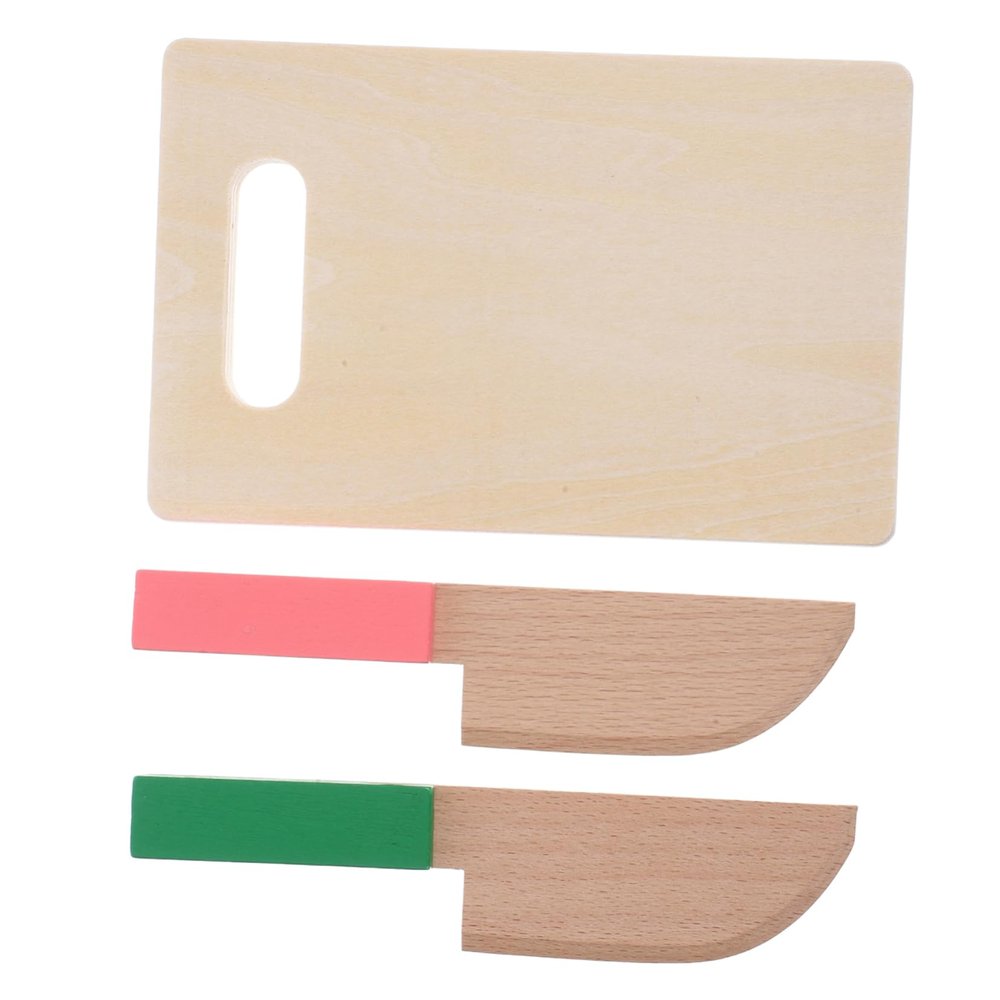 FOYTOKI 1Set Cutting Board for DIY Play Kitchen with Realistic Vegetable Cutter Safe and Compact Design for Aspiring Little Chefs Educational for Boys