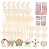 FELTECHELECTR 1Set Craft Wands Unpainted Wooden Sticks for DIY Princess Costume Accessories Easy to Decorate with Paint and Stickers for Parties and Creative Crafts view 1