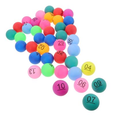KICHOUSE 40pcs Colorful Bingo Prize Balls Numbered Balls for Raffle Games Party Decorations Lottery for Bar and Birthday Celebrations
