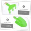 BRIGHTFUFU 4Pcs Beach Sand Lightweight Gardening Shovels and Rakes for Fun and Digging Tools for Beach Play and Imaginative Learning view 3